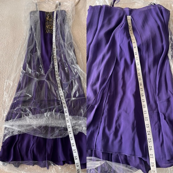 NWT BCBG MaxAzria Exene Silk Blend Strapless Dress 0 - Picture 13 of 16